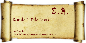 Danó Mózes névjegykártya